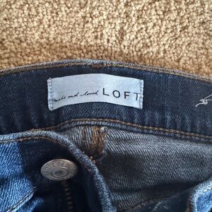 LOFT Kick Crop Jeans in Deep Blue